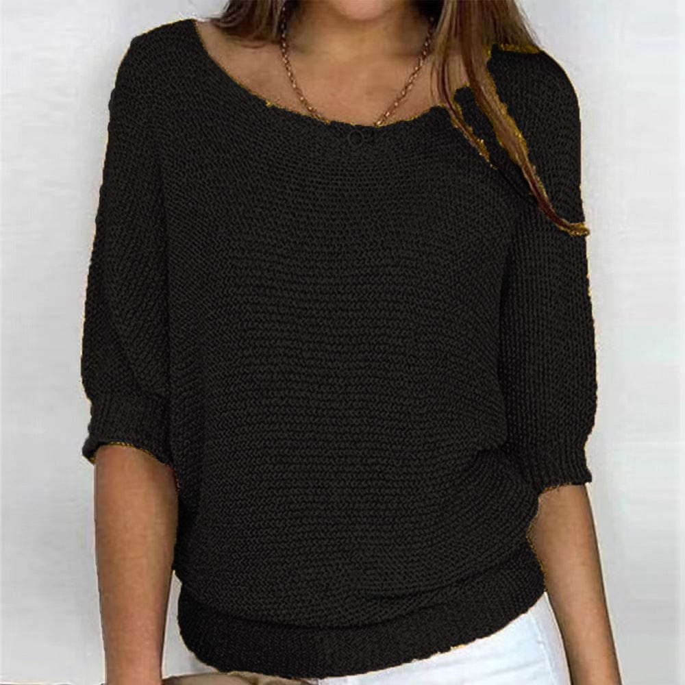 Eliana Wiosenny Sweter Sweater Warschau Fashion Czarny S