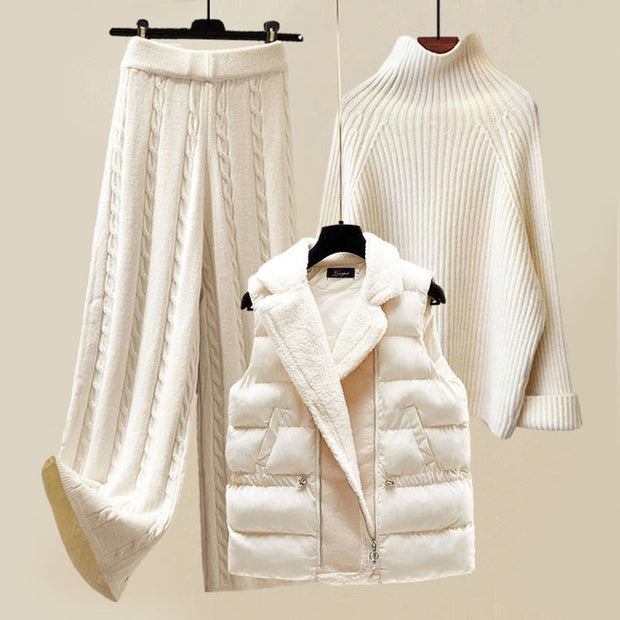 Zimowy Zestaw Komfortu i Luksusu dla Kobiet Women Set Warschau Fashion Biały S