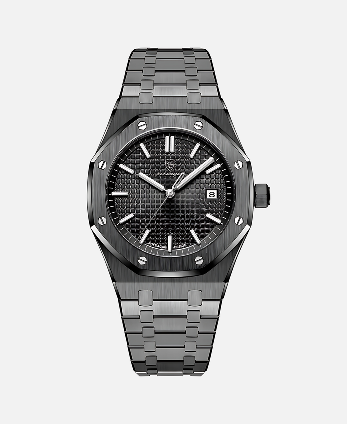 Elegancki męski zegarek 41mm z stalową kopertą