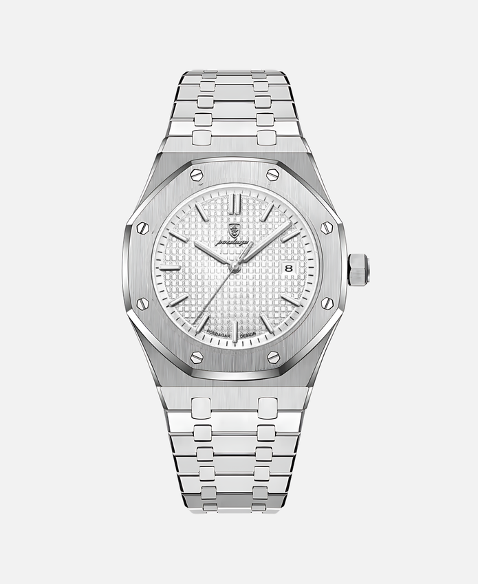 Elegancki męski zegarek 41mm z stalową kopertą