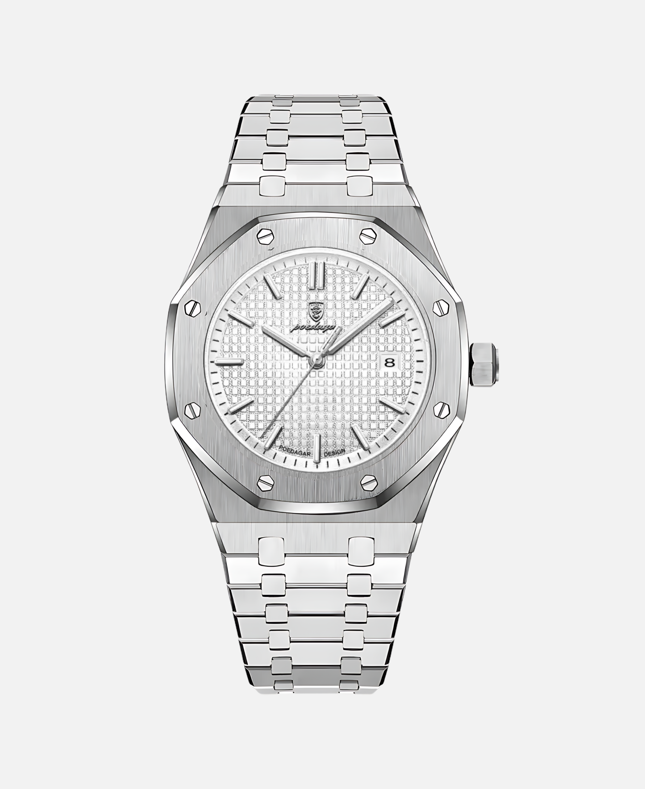 Elegancki męski zegarek 41mm z stalową kopertą