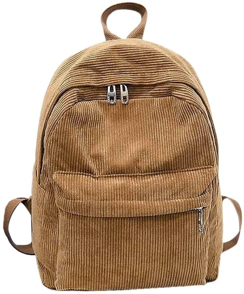 Stylowy plecak damski do szkoły i na co dzień - lekki, z regulowanymi paskami i pojemną komorą women bags Warschau Fashion Khaki