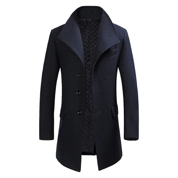 FABRIGAS - Wiosenna Kurtka Men Coat Overcoat Fall Warschau Fashion Nocny niebieski XS