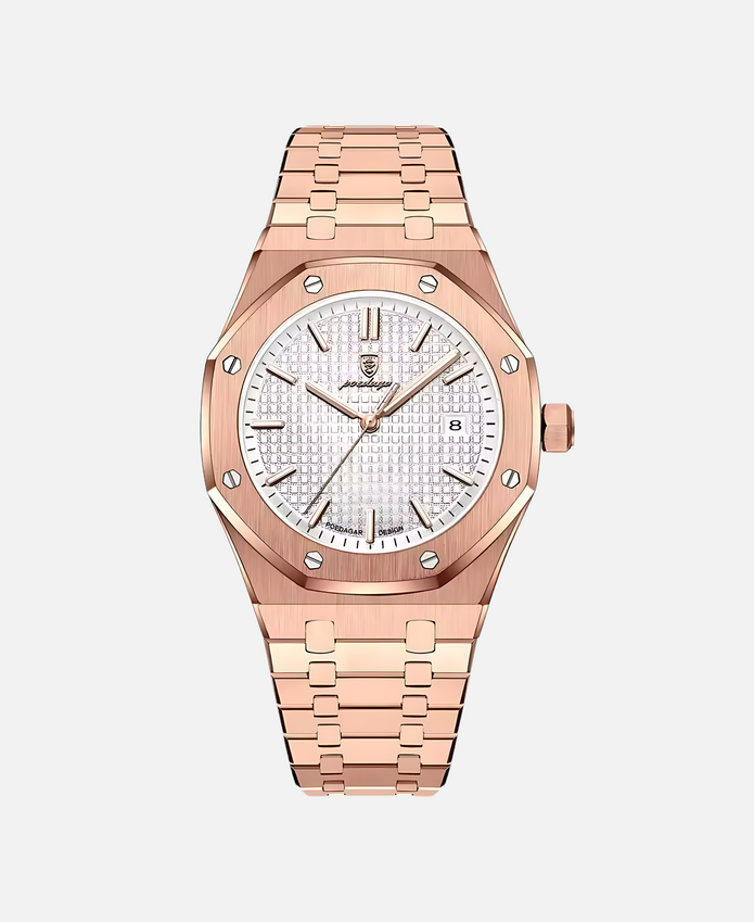 Elegancki męski zegarek 41mm z stalową kopertą