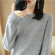 Agneser | Damski sweter z okrągłym dekoltem na zimę Women Sweaters Warschau Fashion Szary M