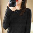 Agneser | Damski sweter z okrągłym dekoltem na zimę Women Sweaters Warschau Fashion Czarny M