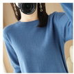 Agneser | Damski sweter z okrągłym dekoltem na zimę Women Sweaters Warschau Fashion Niebieski M