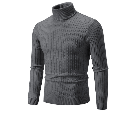 Agnesat | Męski golfowy sweter na zimę Men Sweaters Warschau Fashion Ciemnoszary S