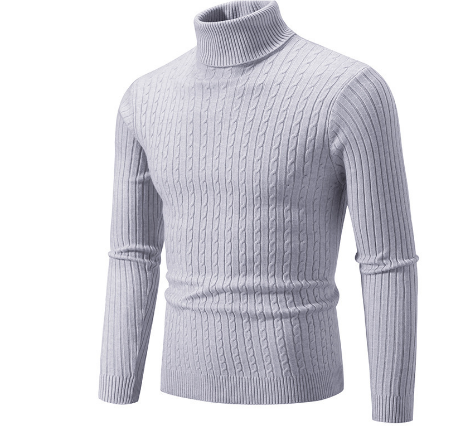 Agnesat | Męski golfowy sweter na zimę Men Sweaters Warschau Fashion Szary S