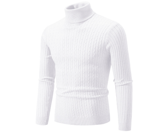 Agnesat | Męski golfowy sweter na zimę Men Sweaters Warschau Fashion Biały S