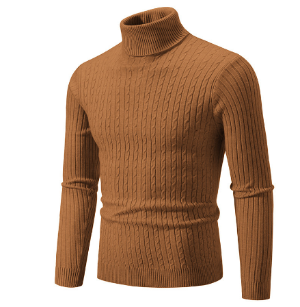 Agnesat | Męski golfowy sweter na zimę Men Sweaters Warschau Fashion Brązowy S