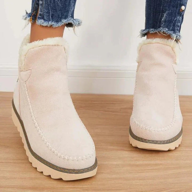 Zimowe botki dla kobiet - ciepłe i stylowe Women Boots Warschau Fashion Beżowy 35