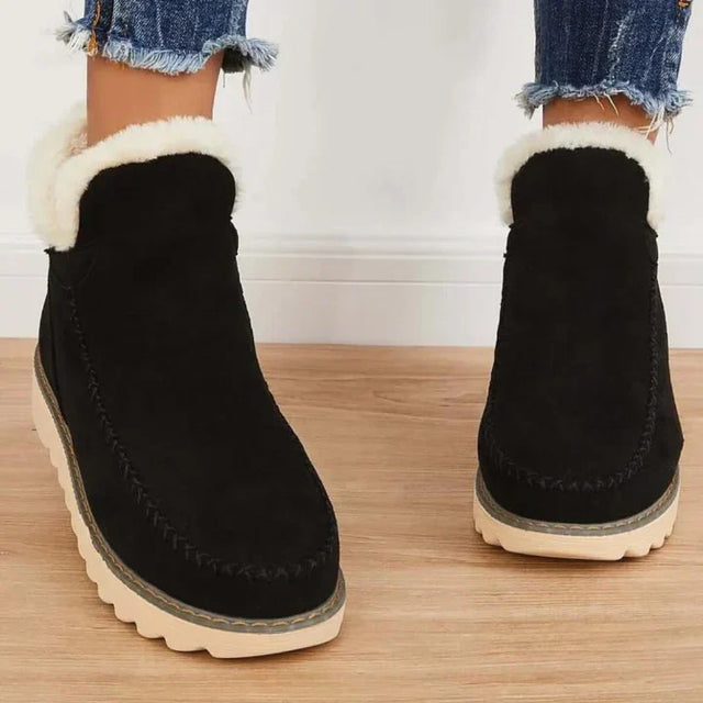 Zimowe botki dla kobiet - ciepłe i stylowe Women Boots Warschau Fashion Czarny 35