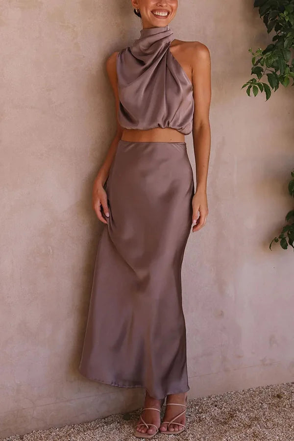 Deslie | Zestaw Moda Elegancka Warschau Fashion Co-Ord Set Women Warschau Fashion Lila S