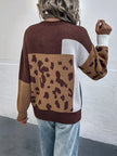 Le Clair | Vintage Sweter z Panterkowym Patchworkiem Sweater Warschau Fashion