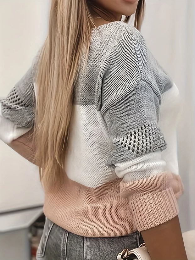 Le Clair | Sweter z Otworami Sweater Warschau Fashion