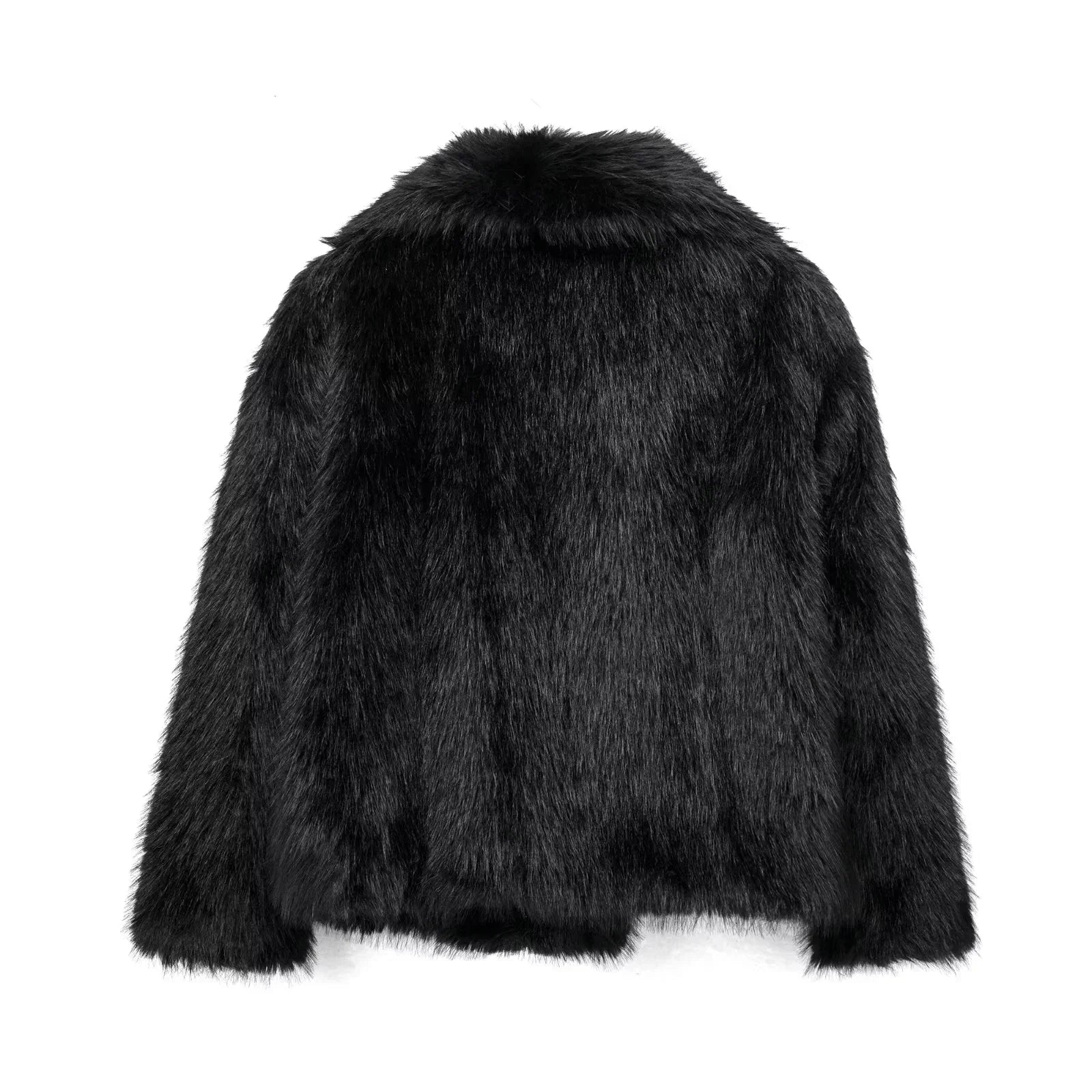 Damska kurtka zimowa z pluszowym futrem syntetycznym Women's Coat Warschau Fashion