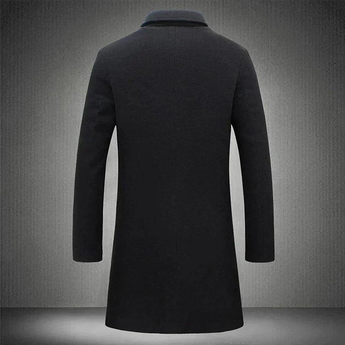 TOM - Męski Klasyczny Slim Fit Płaszcz Overcoats Warschau Fashion