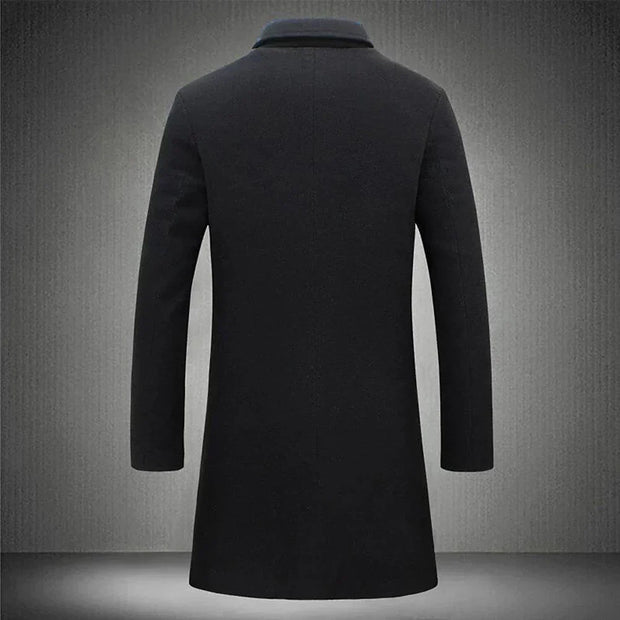 TOM - Męski Klasyczny Slim Fit Płaszcz Overcoats Warschau Fashion