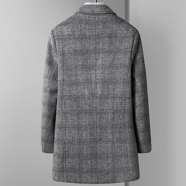 Szary Zimowy Trencz dla Mężczyzn - Regularny Krój Kleding & Accessoires > Herenkleding > Kleding > jas > Winterjas Warschau Fashion