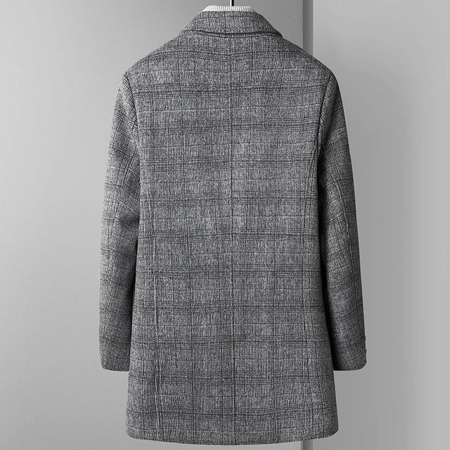 Szary Zimowy Trencz dla Mężczyzn - Regularny Krój Kleding & Accessoires > Herenkleding > Kleding > jas > Winterjas Warschau Fashion