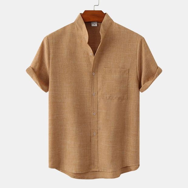 Elegancka męska koszula z guzikami Men Shirt Warschau Fashion Khaki M