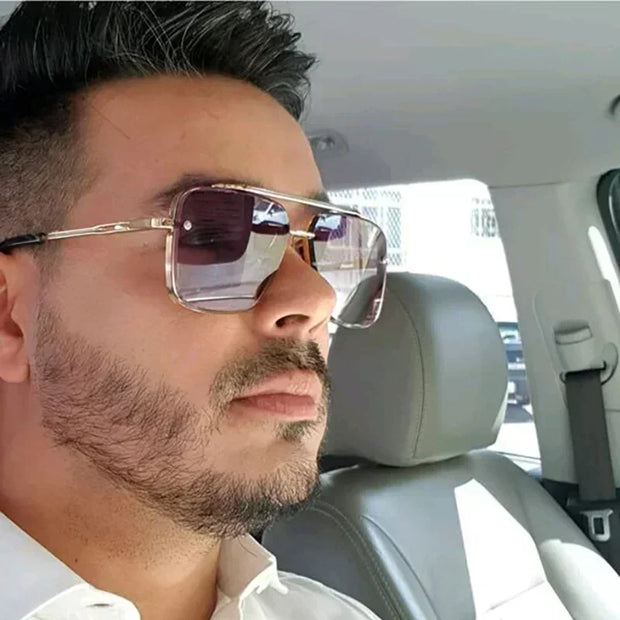 Eleganckie męskie okulary przeciwsłoneczne w kwadratowym stylu