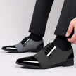 Stylowe męskie skórzane buty ozdobione kryształkami