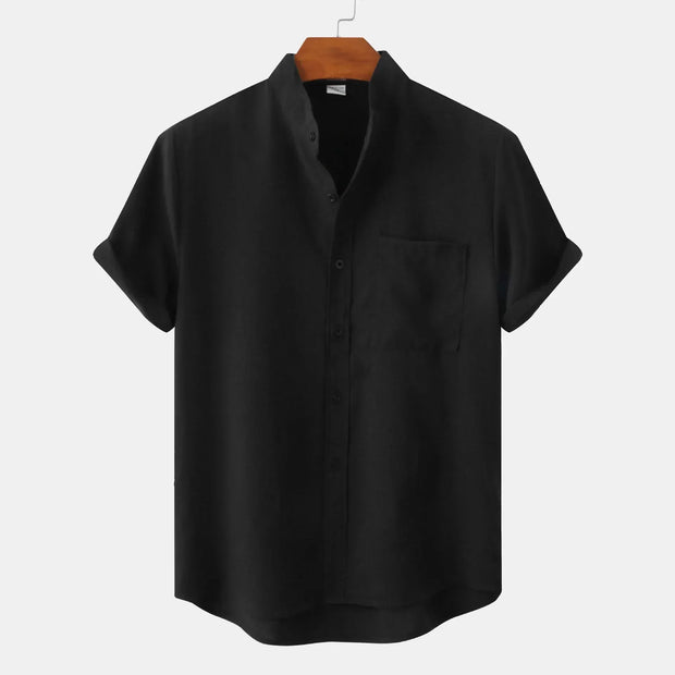 Elegancka męska koszula z guzikami Men Shirt Warschau Fashion Czarny M