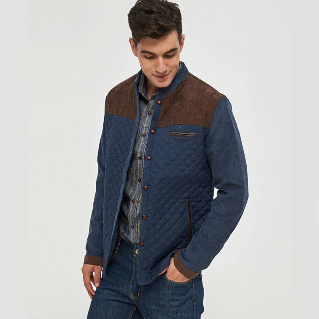 SILAS - Męska Lekka Kurtka na Lato Fashion Men Jacket Quilted Fall Warschau Fashion