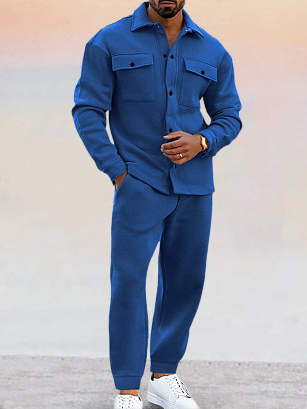 Adalbert | Męski Zestaw 2-częściowy Men Set Warschau Fashion Królewski niebieski S