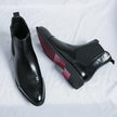 Eleganckie męskie botki Chelsea ze skóry premium