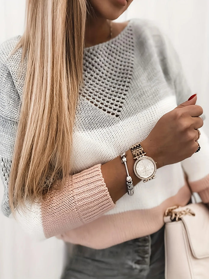Le Clair | Sweter z Otworami Sweater Warschau Fashion