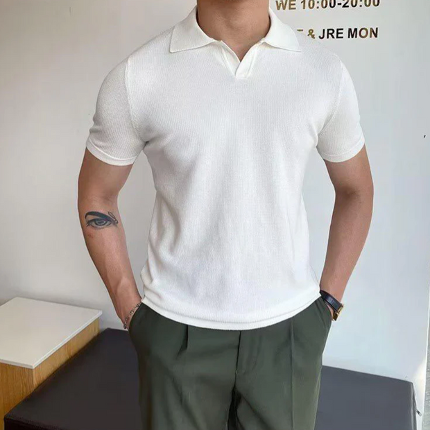 Vannes Polo z Dekoltem w Serek Polo T-shirt Warschau Fashion Biały S