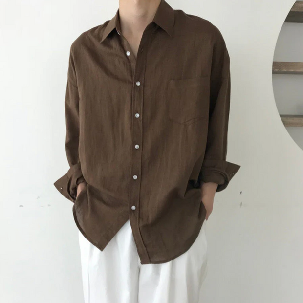 Spargi Len Hema Koszula Shirt Warschau Fashion Brązowy S
