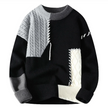 LightTap | Patchworkowy sweter Sweater Warschau Fashion Szary S