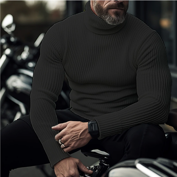 SAVARI | Elegancki Golf Męski Sweaters Warschau Fashion Czarny M