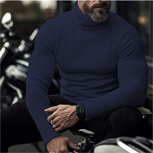 SAVARI | Elegancki Golf Męski Sweaters Warschau Fashion Ciemnoniebieski M