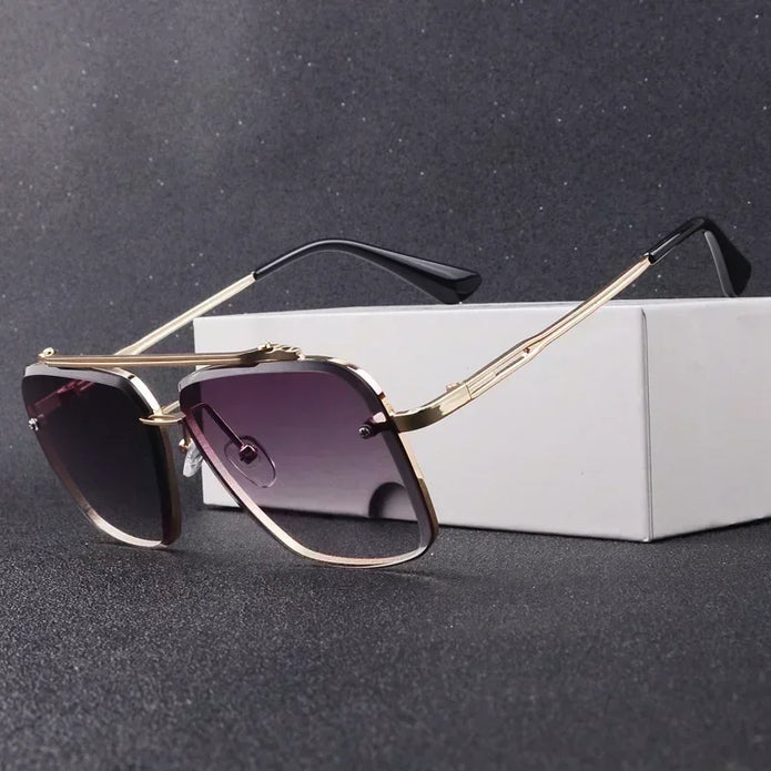 Eleganckie męskie okulary przeciwsłoneczne w kwadratowym stylu