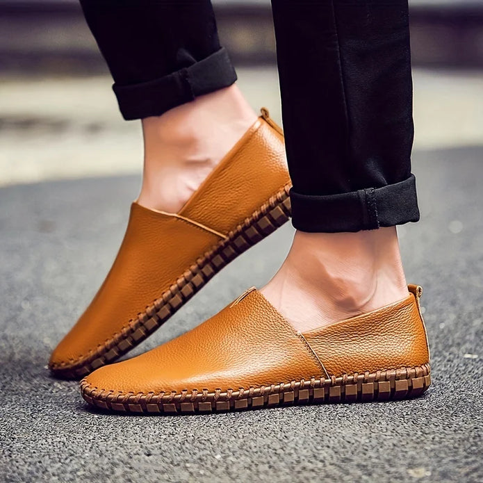 Matt - Stylowe męskie loafersy z naturalnej skóry