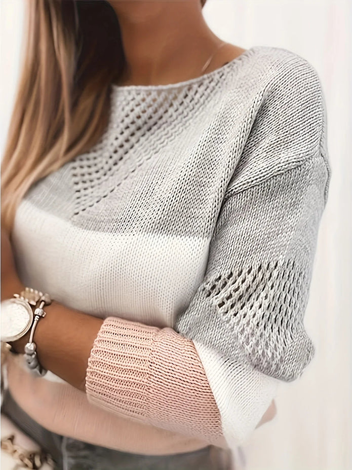 Le Clair | Sweter z Otworami Sweater Warschau Fashion