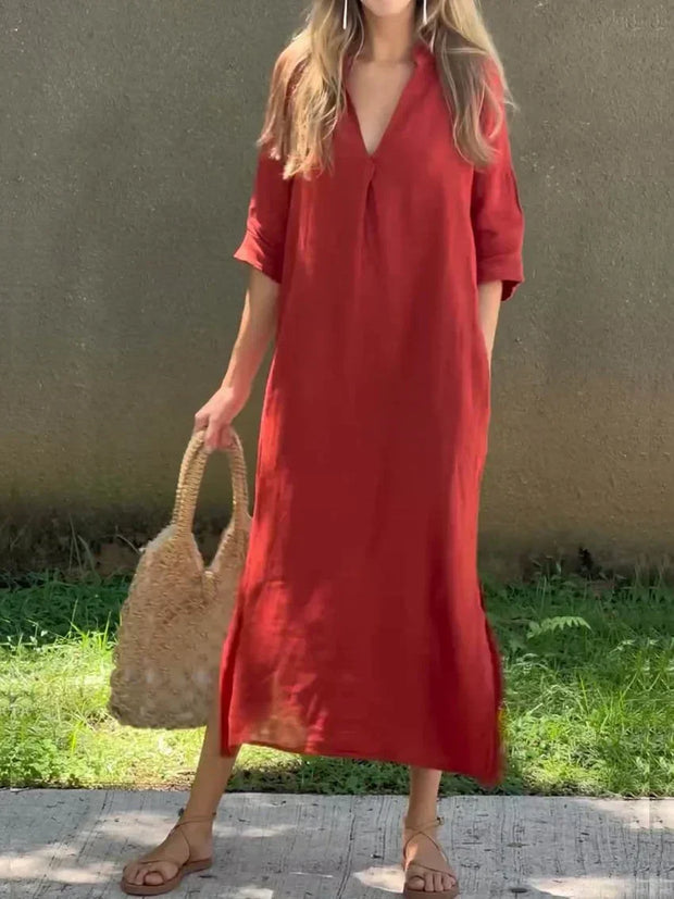 Letnia Sukienka Lienka dla Kobiet Dress Women Warschau Fashion Czerwony S