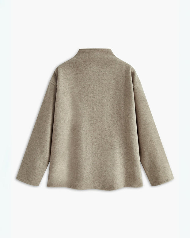 Elegancki Płaszcz z Guzikami dla Kobiet winterjas dames Warschau Fashion