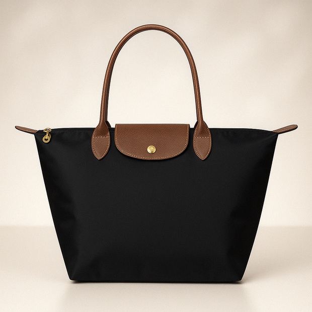 Elegancka Wodoodporna Torba Skórzana – Uniwersalna Torba na Ramię do Codziennego Użytku, Pojemna i Wytrzymała Bags Warschau Fashion Czarny
