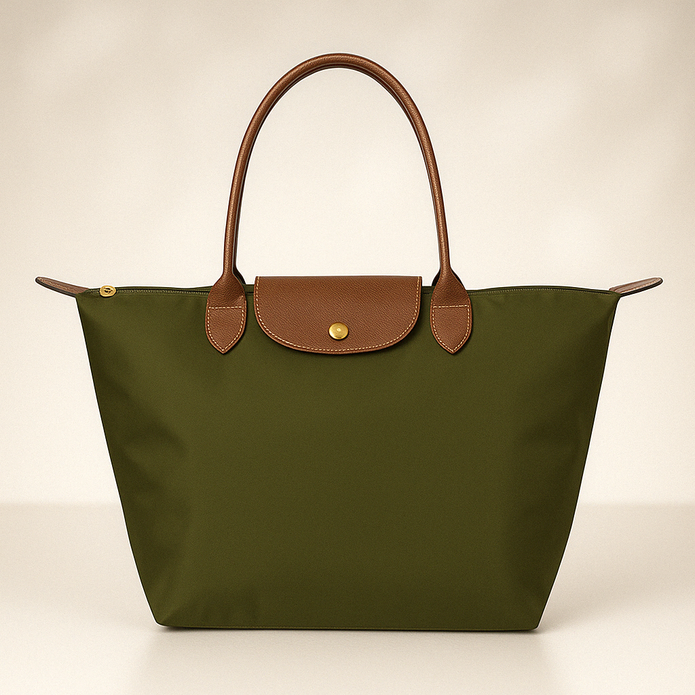 Elegancka Wodoodporna Torba Skórzana – Uniwersalna Torba na Ramię do Codziennego Użytku, Pojemna i Wytrzymała Bags Warschau Fashion Zielony Wojskowy