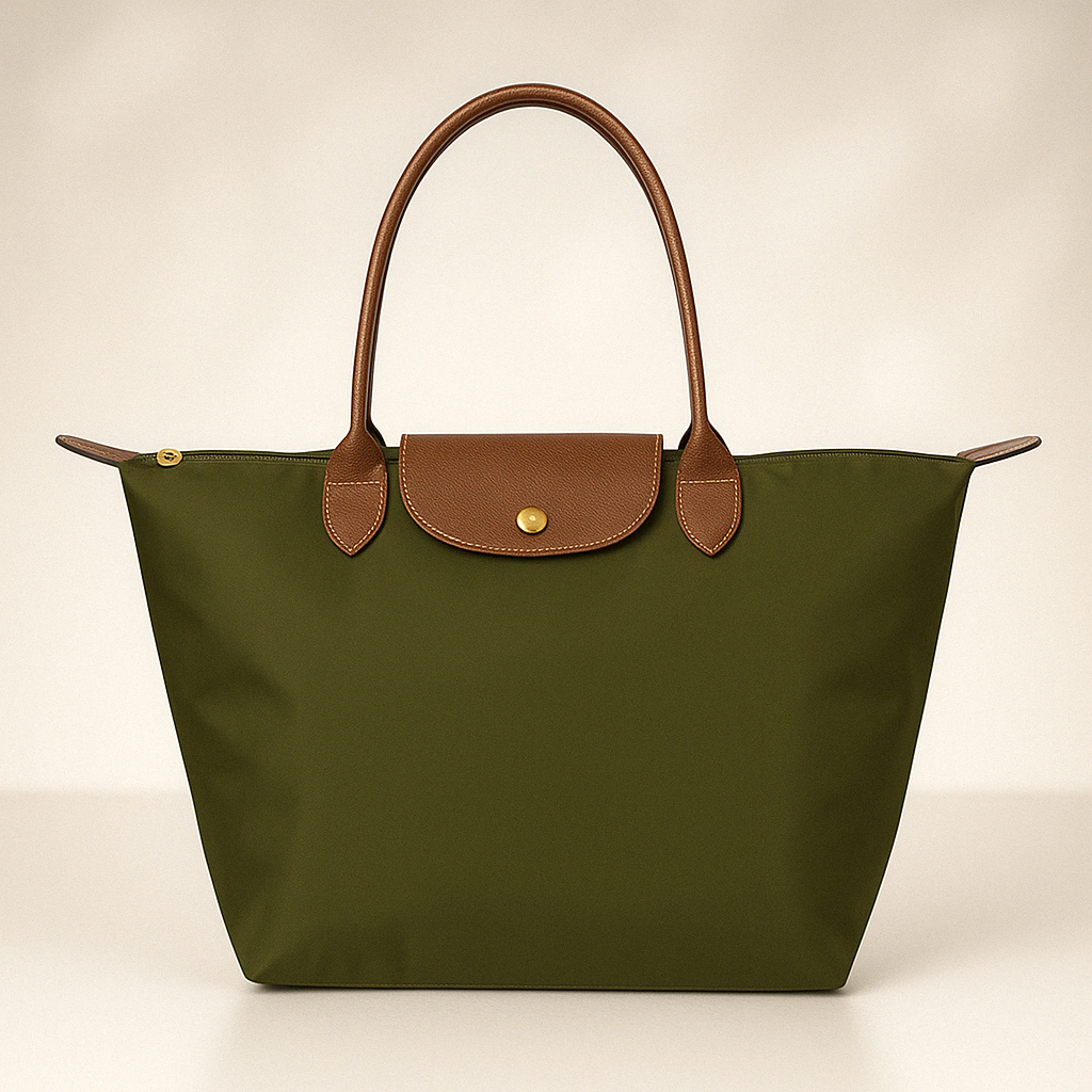 Elegancka Wodoodporna Torba Skórzana – Uniwersalna Torba na Ramię do Codziennego Użytku, Pojemna i Wytrzymała Bags Warschau Fashion Zielony Wojskowy