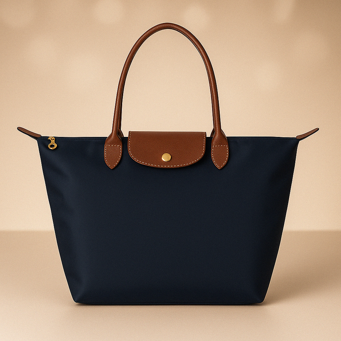 Elegancka Wodoodporna Torba Skórzana – Uniwersalna Torba na Ramię do Codziennego Użytku, Pojemna i Wytrzymała Bags Warschau Fashion Ciemnoniebieski