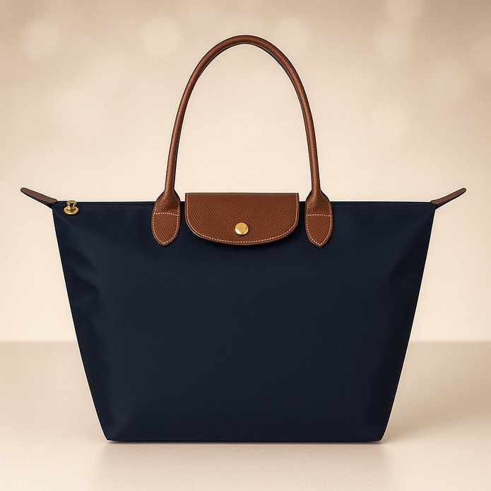 Elegancka Wodoodporna Torba Skórzana – Uniwersalna Torba na Ramię do Codziennego Użytku, Pojemna i Wytrzymała Bags Warschau Fashion Niebieski Morski