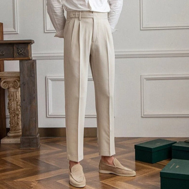 Wenecja Eleganckie Spodnie w Kolorze Beżowym Pants Warschau Fashion