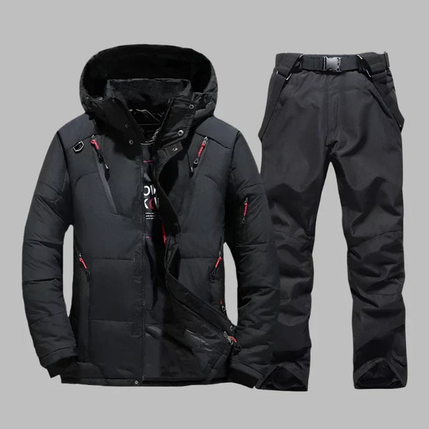 ZAVO - Męski Kombinezon Narciarski Wodoodporny i Izolacyjny Skipak man Warschau Fashion Czarny M